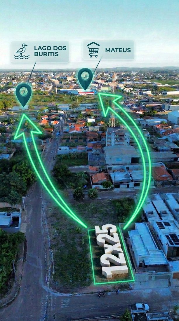 Trabalho IA — vista aérea de lote urbano